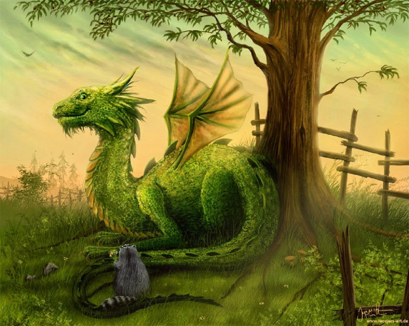 Красивый сказочный дракон