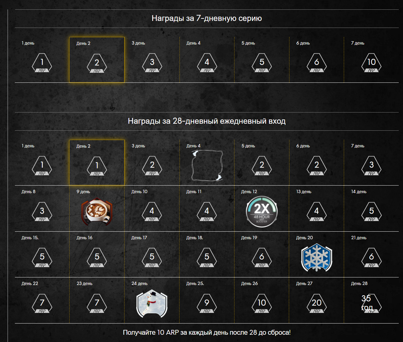 28 - Day Daily Login Rewards - December 2021.webp