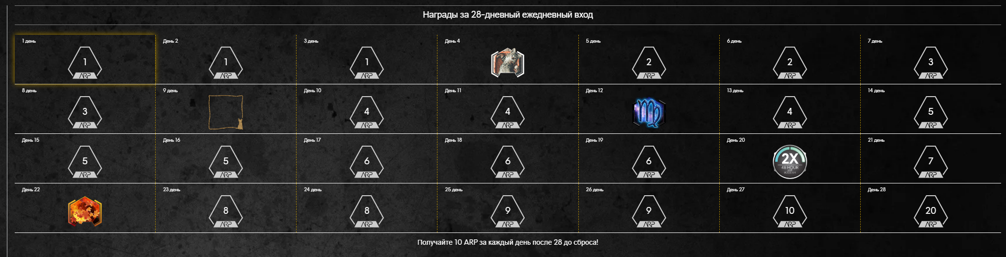 28 - Day Daily Login Rewards - September 2020.webp