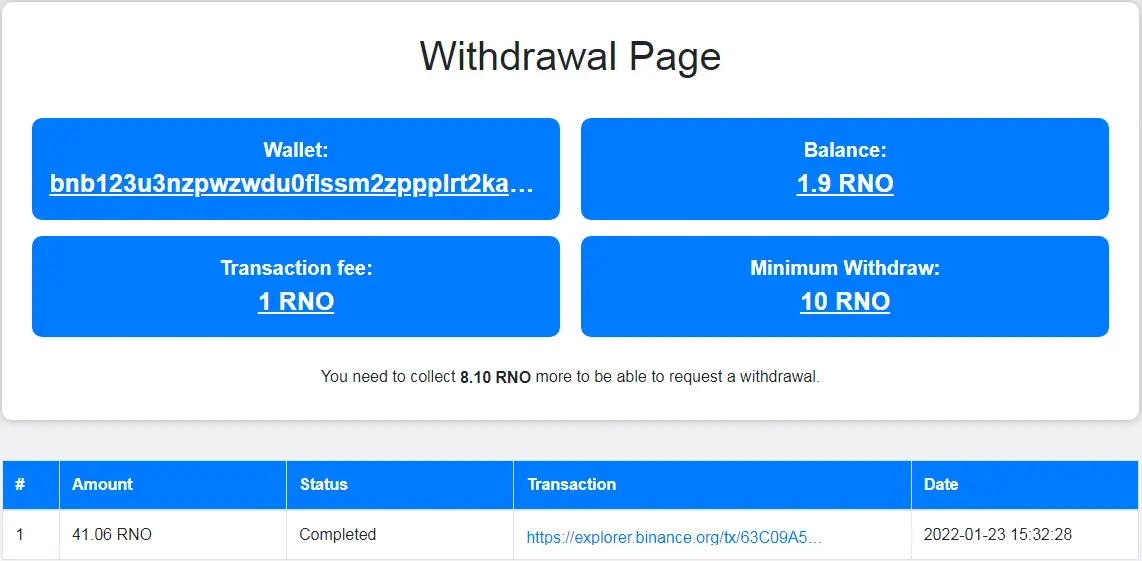 RNO Token Faucet выплата.webp